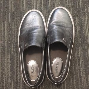 Michael Kors silver slip ons. Size 6.5